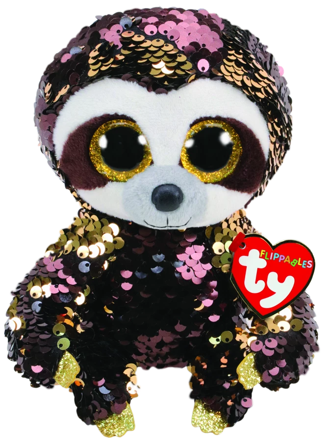Ty BEANIE BOOS - REGULAR SEQUINS DANGLER SLOTH