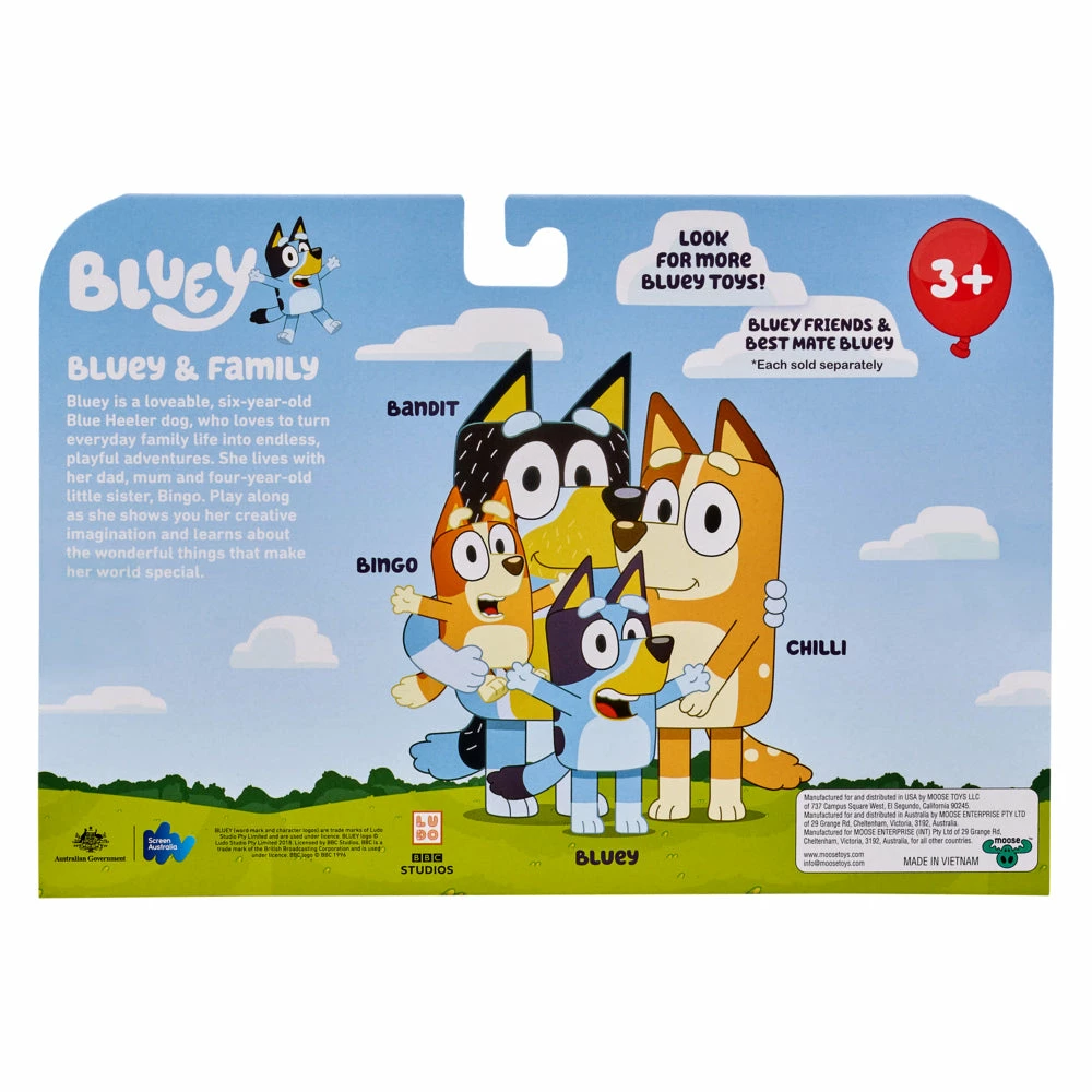 BLUEY FIGURINE 4 PACK S7 BLUEY & FAMILY - Image 2