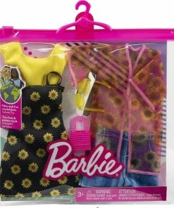 BARBIE FASHIONS 2 PACK YELLOW TOP AND FLOWER SHIRT