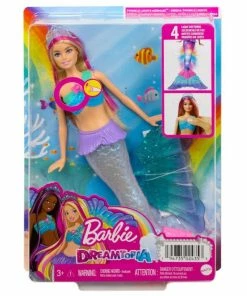 BARBIE DREAMTOPIA TWINKLE LIGHTS MERMAID DOLL PINK & BLONDE HAIR