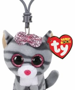 Ty BEANIE BOOS - CLIP KIKI GREY CAT