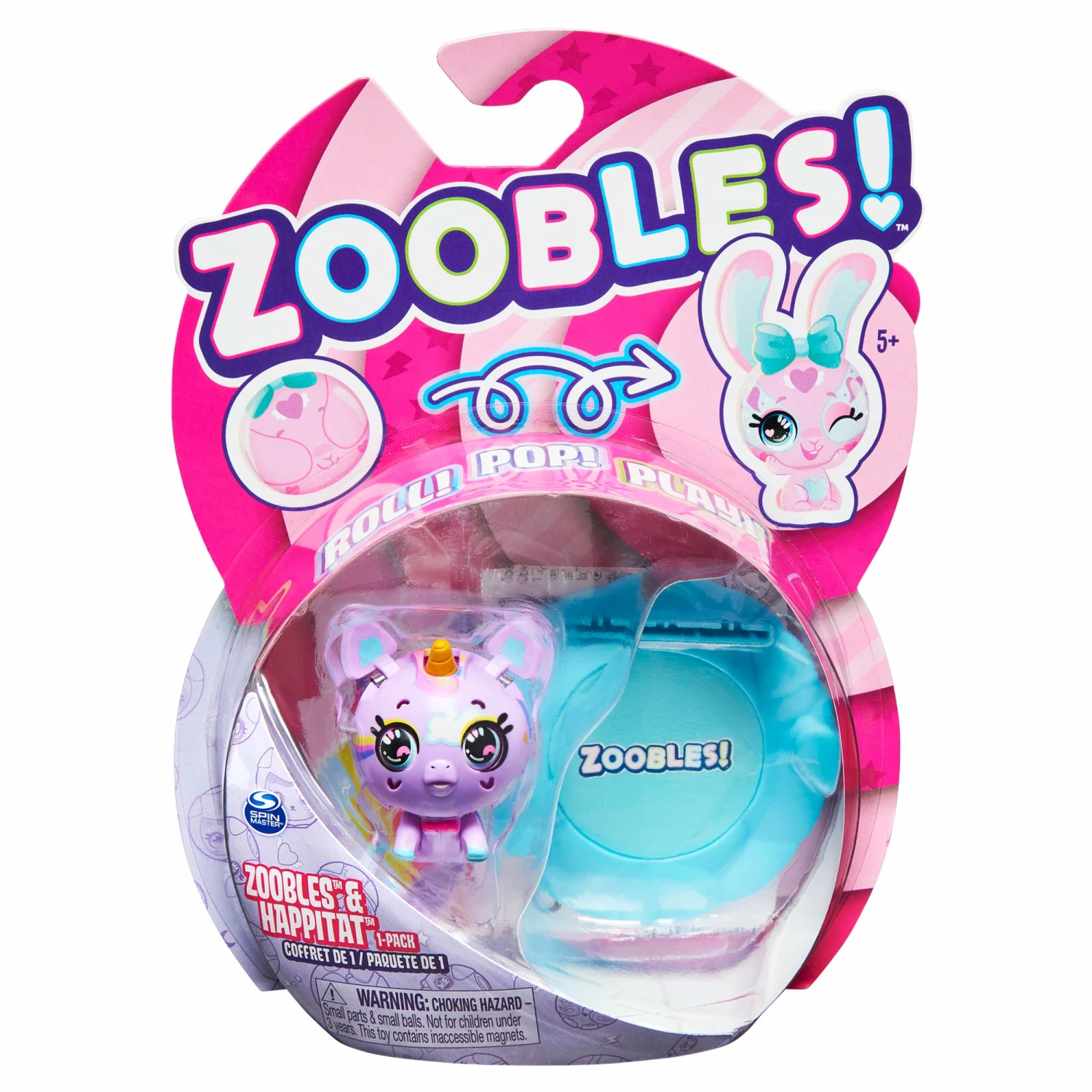ZOOBLES ANIMAL 1 PACK UNI-BB UNICORN
