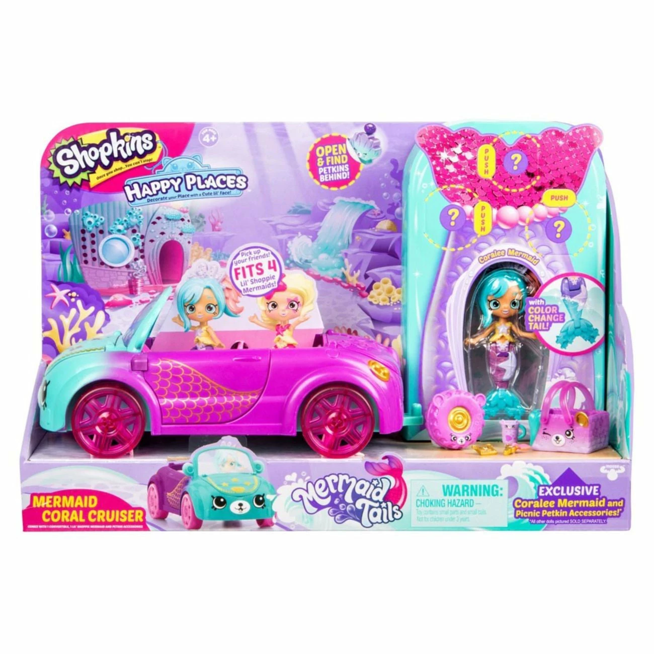SHOPKINS HAPPY PLACES MERMAID CORAL CRUISER