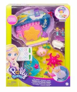 POLLY POCKET LARGE WEARABLE COMPACT TINY POWER SHELL PURSE