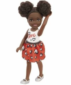 BARBIE CLUB CHELSEA DOLL HEART PRINT SKIRT