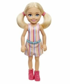 BARBIE CLUB CHELSEA DOLL STRIPED PINK OUTFIT