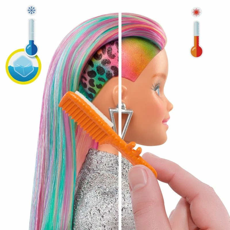 BARBIE LEOPARD RAINBOW HAIR DOLL WITH COLOUR CHANGE FEATURE - Image 4