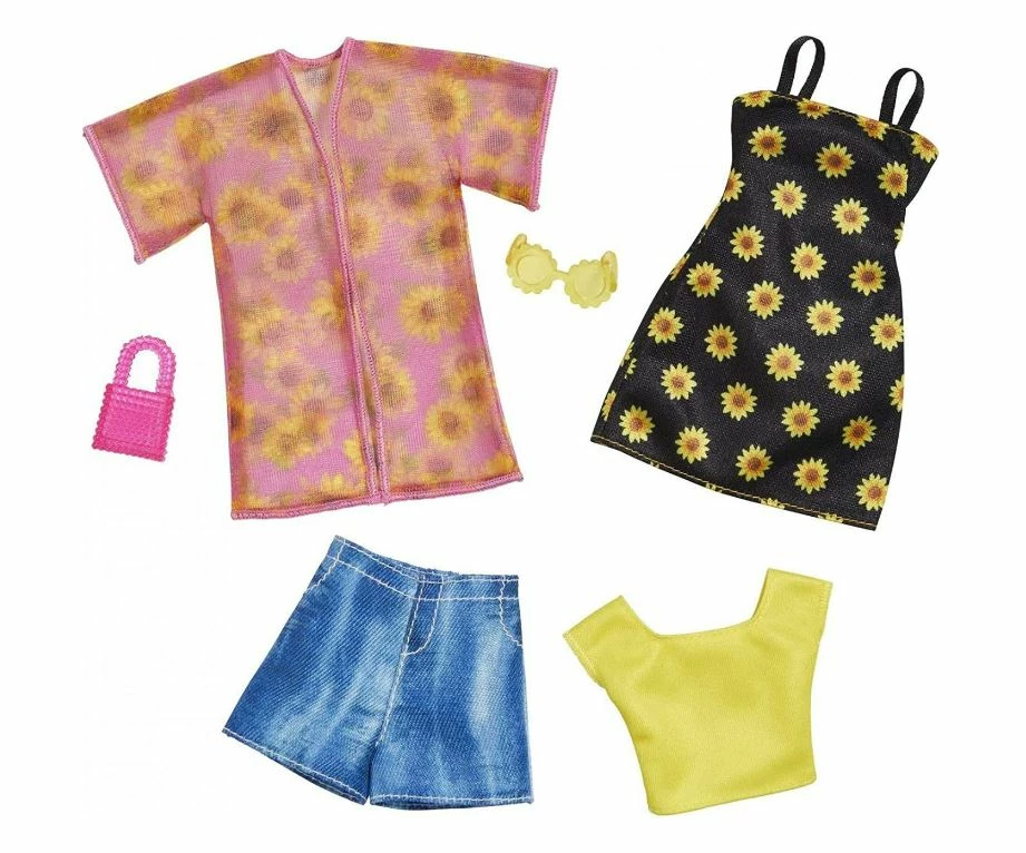 BARBIE FASHIONS 2 PACK YELLOW TOP AND FLOWER SHIRT - Image 2