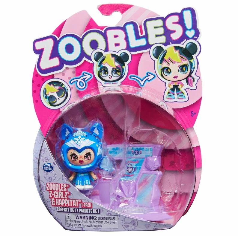 ZOOBLES GIRL HAPPITAT 1 PACK SNOWFIE