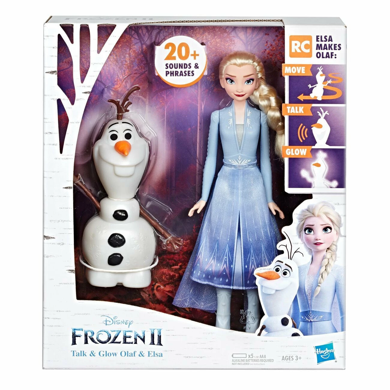 Disney FROZEN II TALK AND GLOW OLAF AND ELSA