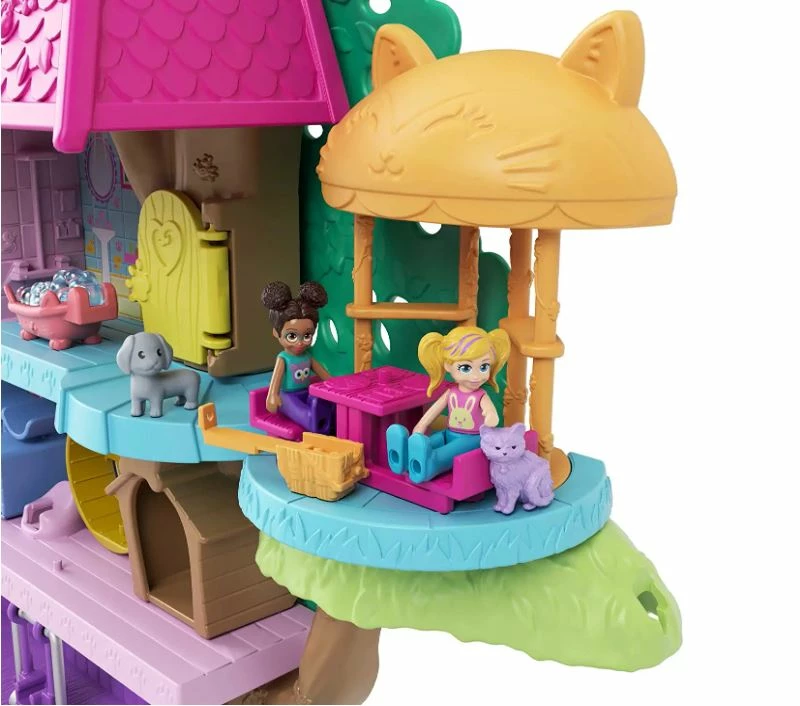 POLLY POCKET POLLYVILLE PET ADVENTURE TREEHOUSE PLAYSET - Image 6