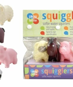 PETERKIN PLAY AND LEARN SQUIGGLERS FARM ANIMALS SOFTIE WATER SQUIRTERS