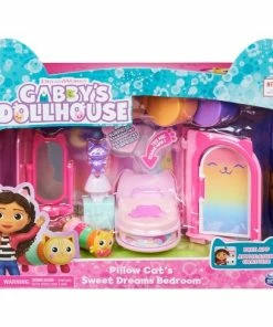 Gabby's Dollhouse GABBY’S DOLLHOUSE SWEET DREAMS BEDROOM WITH PILLOW CAT