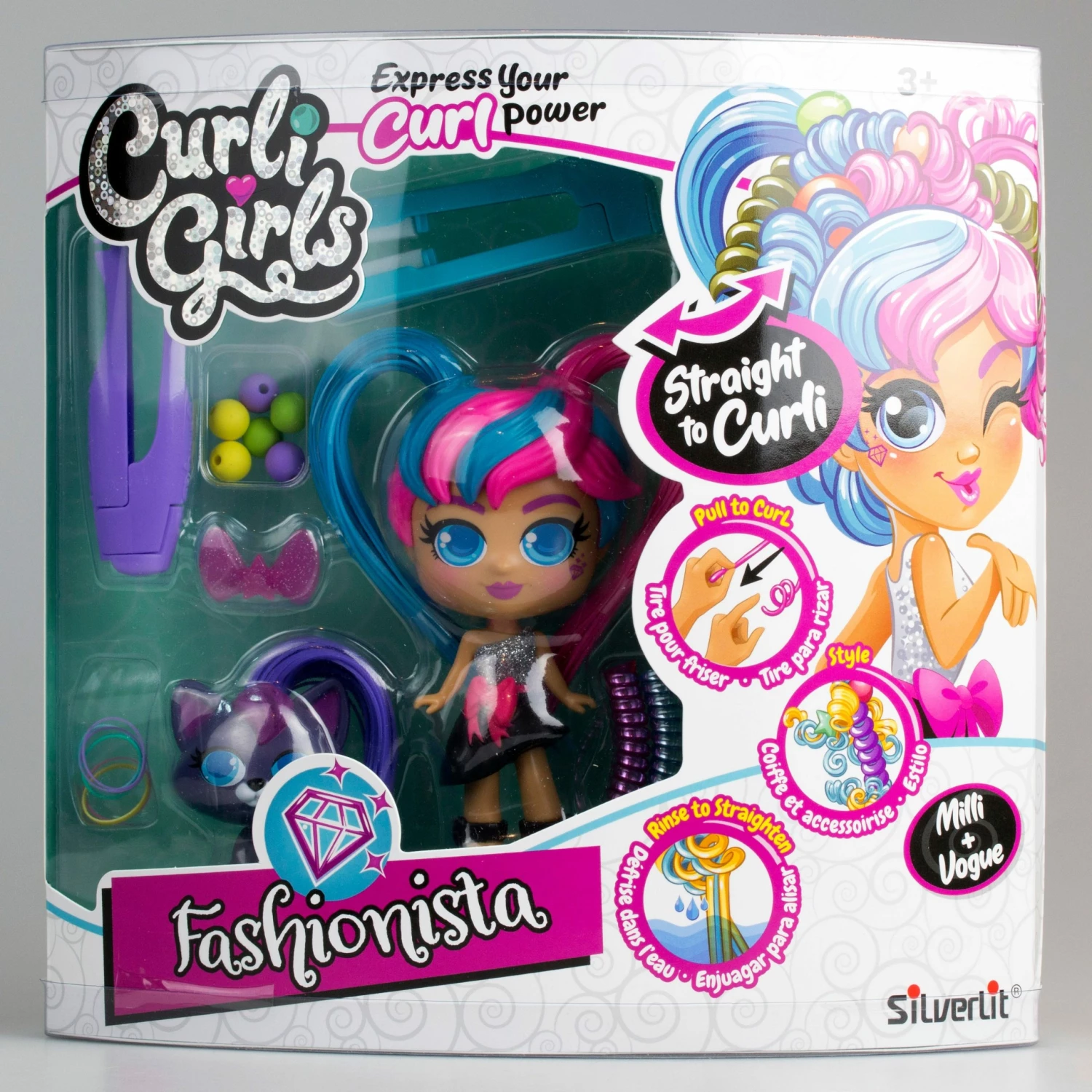 Silverlit CURLI GIRLS DOLL WITH PET ASSORTED STYLES - Image 2