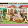 SYLVANIAN FAMILIES - RED ROOF COUNTRY HOME W/ BONUS SYLVANIAN FAMILIES - WALL LAMPS & CURTAINS SET
