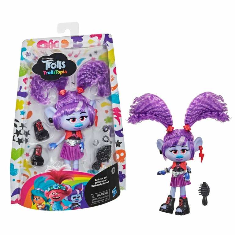 Dreamworks TROLLS TROLLSTOPIA DELUXE FASHION TROLLS ROCKSTAR VAL - Image 3