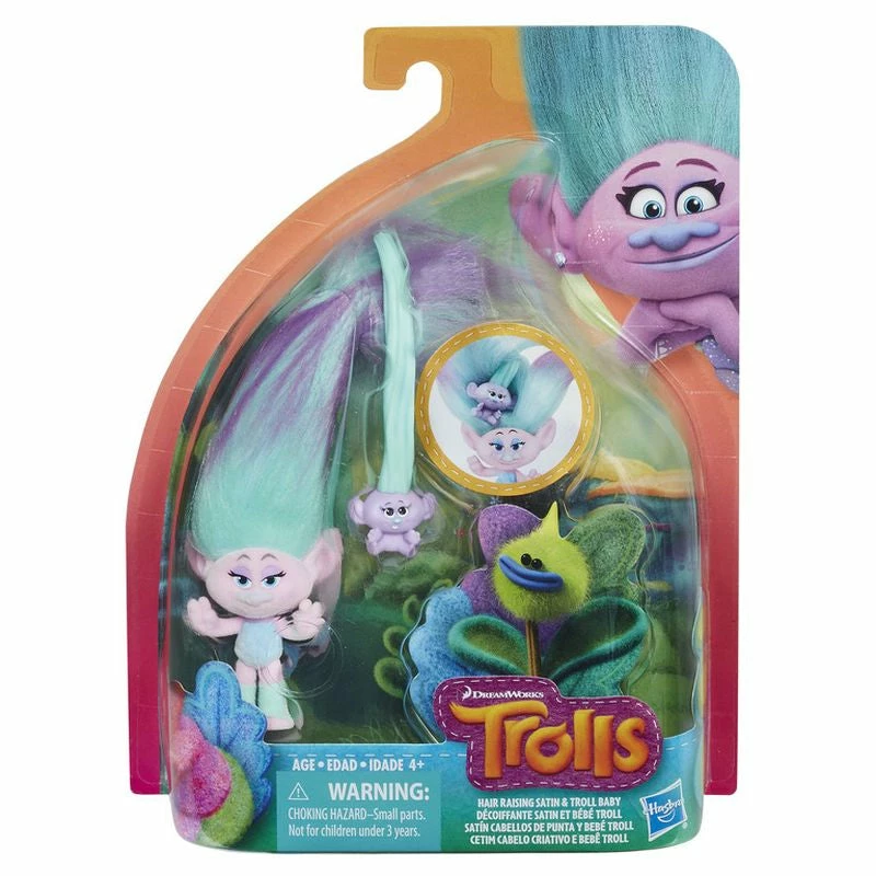 Dreamworks TROLLS HAIR RAISING SATIN AND BABY TROLL