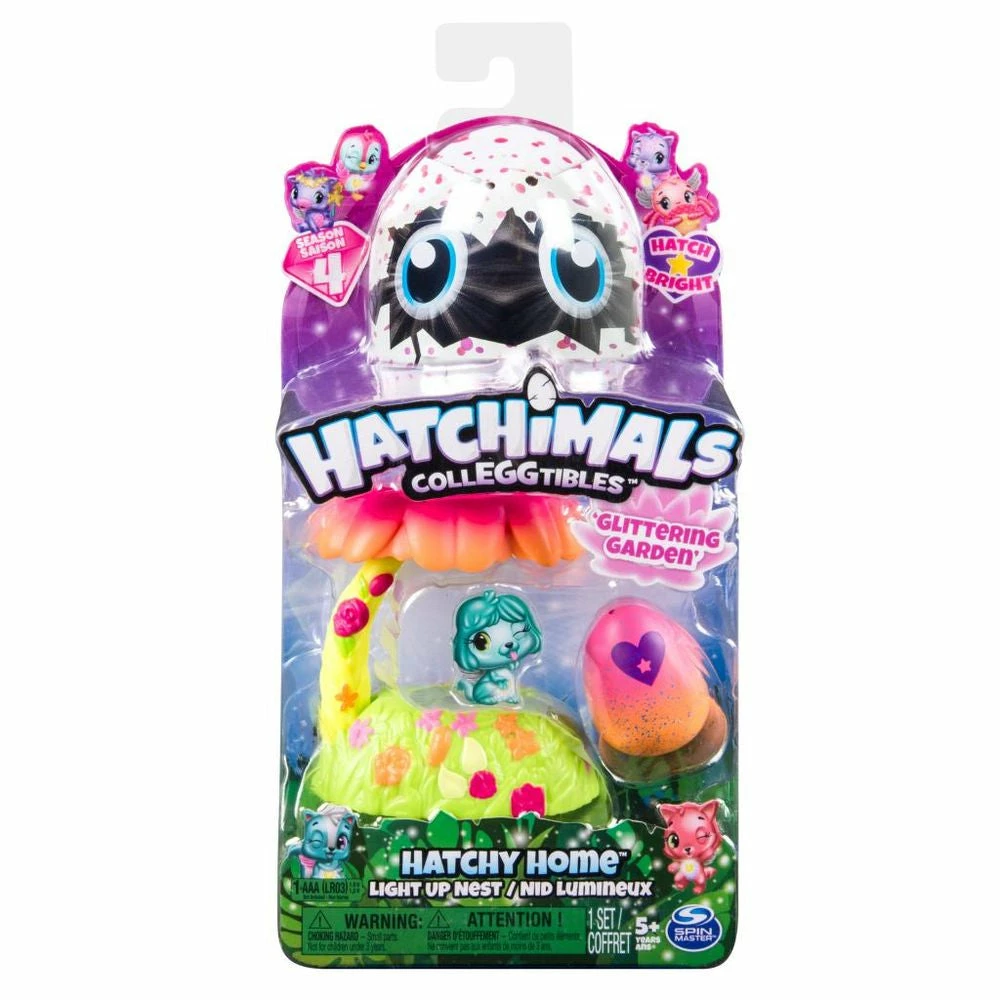 HATCHIMALS LIGHT UP NEST ASST GLITTERING GARDEN