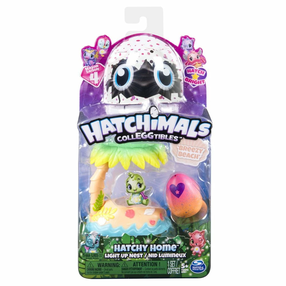 HATCHIMALS LIGHT UP NEST ASST BREEZY BEACH