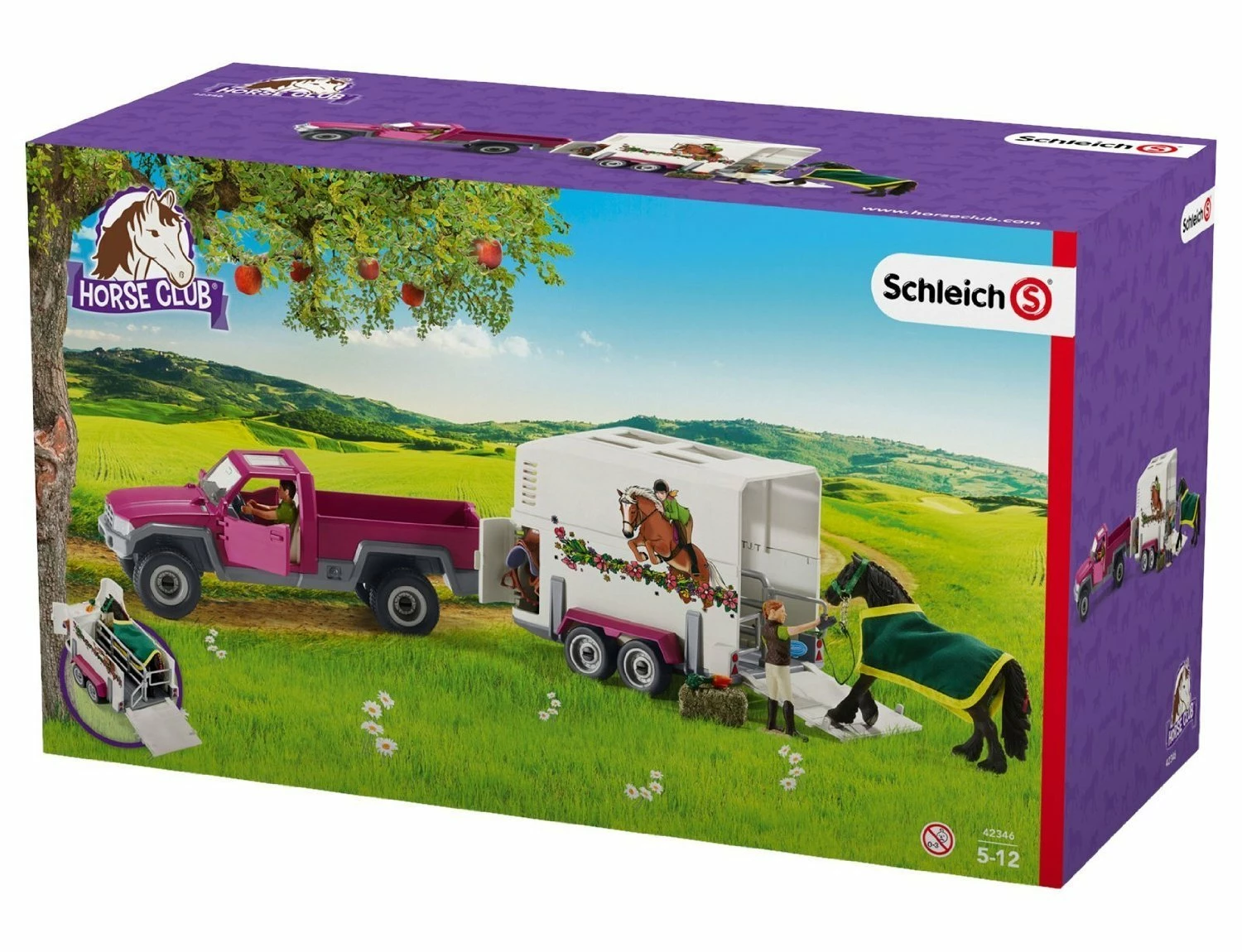 SCHLEICH PICK UP WITH HORSE BOX